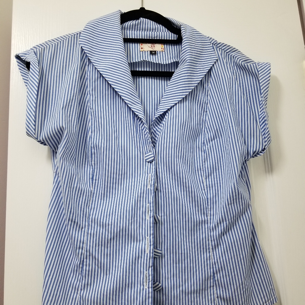 Banned cute retro style striped blouse